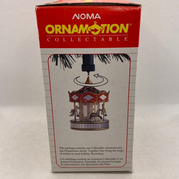 Vintage Noma Ornamotion Carousel Rotating Christmas Tree Ornament Holiday 1989 - Picture 5 of 15